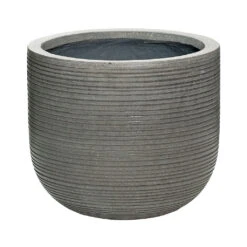 Cody Plant Pot - Ridged Dark Grey 19 Cody Plant Pot - Ridged Dark Grey -Indoor Plant Store 6FSTRIGD6
