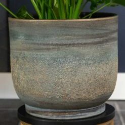 Aico Plant Pot - Shiny Blue -Indoor Plant Store Aico shiny blue 03