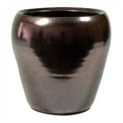 Amora Plant Pot - Black Gold -Indoor Plant Store Amora Plant Pot Black Gold 21x21cm