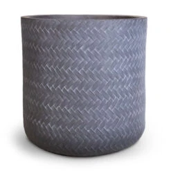 Angle Cylinder Plant Pot - Grey 10 Angle Cylinder Plant Pot - Grey -Indoor Plant Store Angle Cylinder Plant Pot Grey 24x24cm