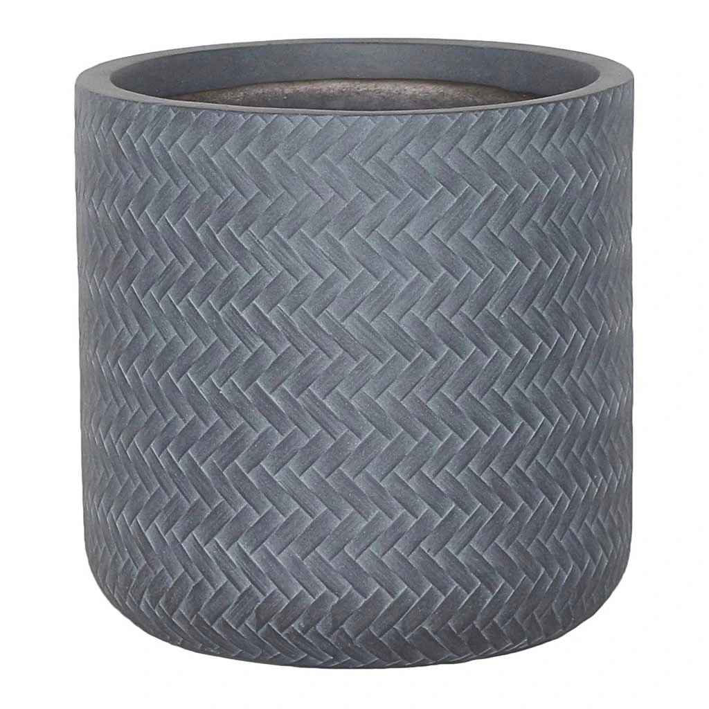 Angle Cylinder Plant Pot - Grey 6 Angle Cylinder Plant Pot - Grey - Image 6