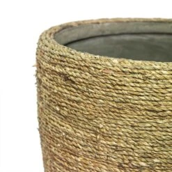 Ben Plant Pot - Straw Grass 13 Ben Plant Pot - Straw Grass -Indoor Plant Store Ben Plant Pot Straw Grass Close Up