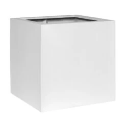 Block Essentials Planter - Matt White -Indoor Plant Store Block Essentials Planter Matt White 30x30x30cm