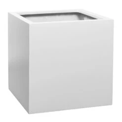 Block Essentials Planter - Matt White -Indoor Plant Store Block Essentials Planter Matt White 50x50x50cm