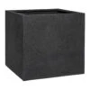 Block Granite Planter - Midnight Black