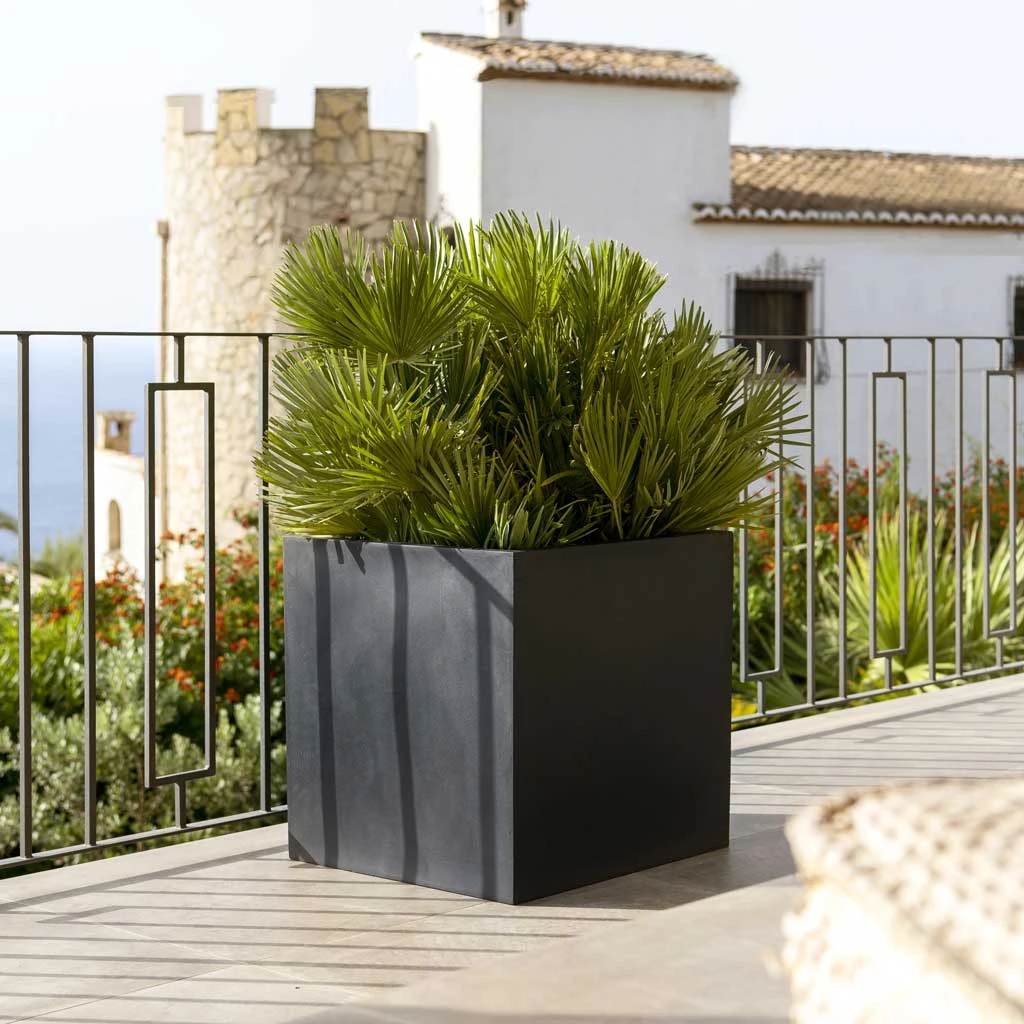 Block Natural Planter - Black 4 Block Natural Planter - Black - Image 4