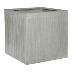 Block Planter - Ridged Cement 10 Block Planter - Ridged Cement -Indoor Plant Store Block Planter Ridged Cement 50x50x50cm