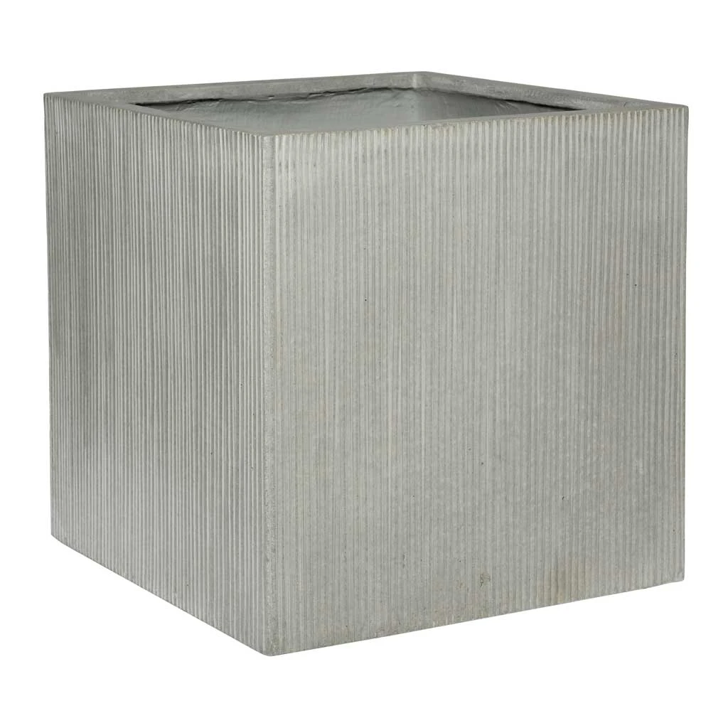 Block Planter - Ridged Cement 4 Block Planter - Ridged Cement - Image 4