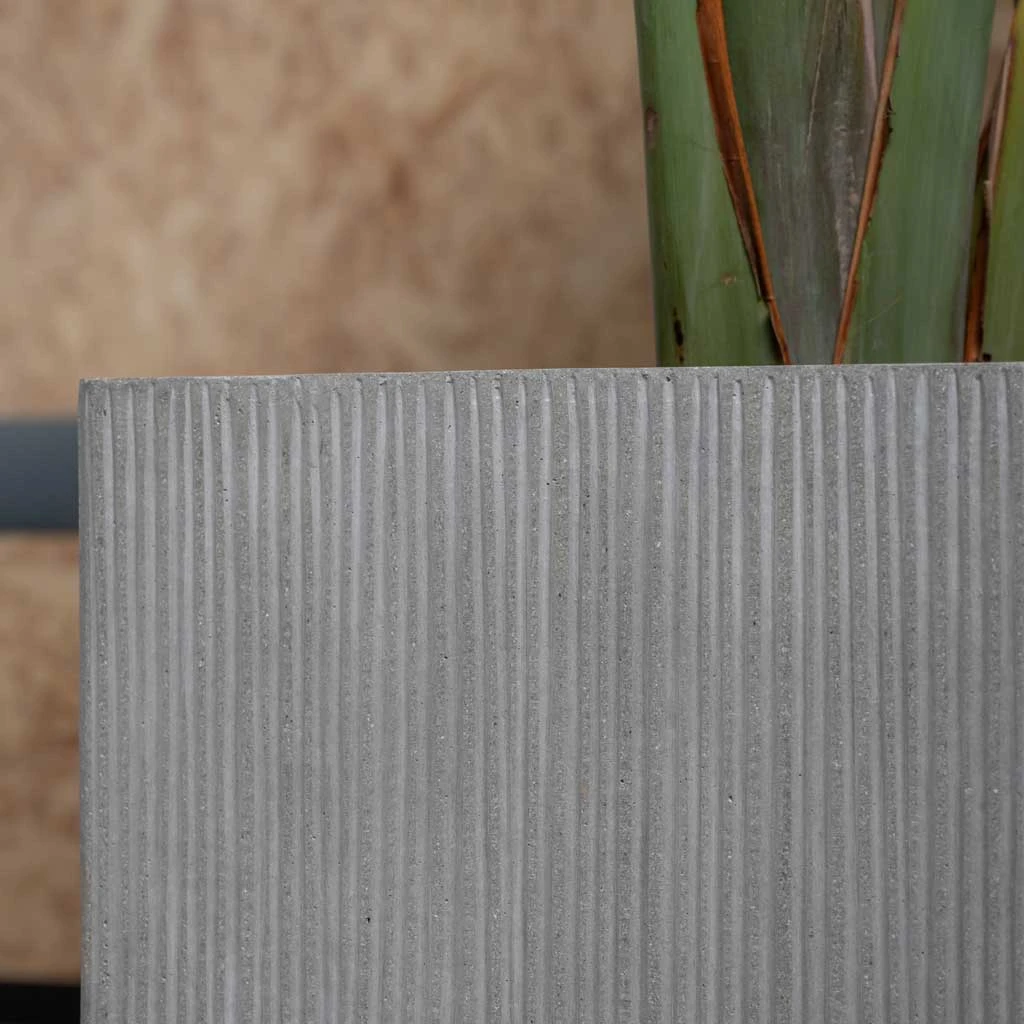 Block Planter - Ridged Cement 6 Block Planter - Ridged Cement - Image 6