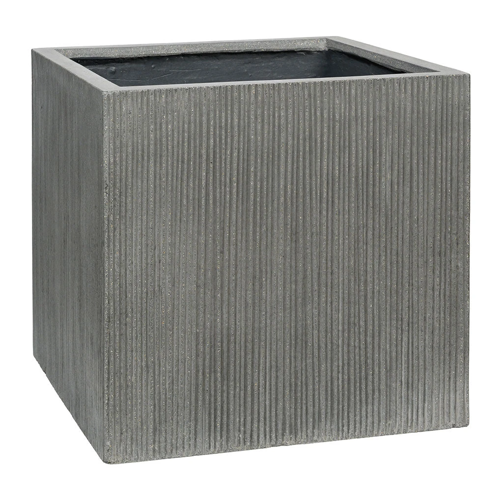 Block Planter - Ridged Dark Grey 1 Block Planter - Ridged Dark Grey