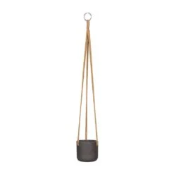 Charlie Hanging Plant Pot - Black Washed 12 Charlie Hanging Plant Pot - Black Washed -Indoor Plant Store Charlie Hanging Plant Pot Black Washed Small