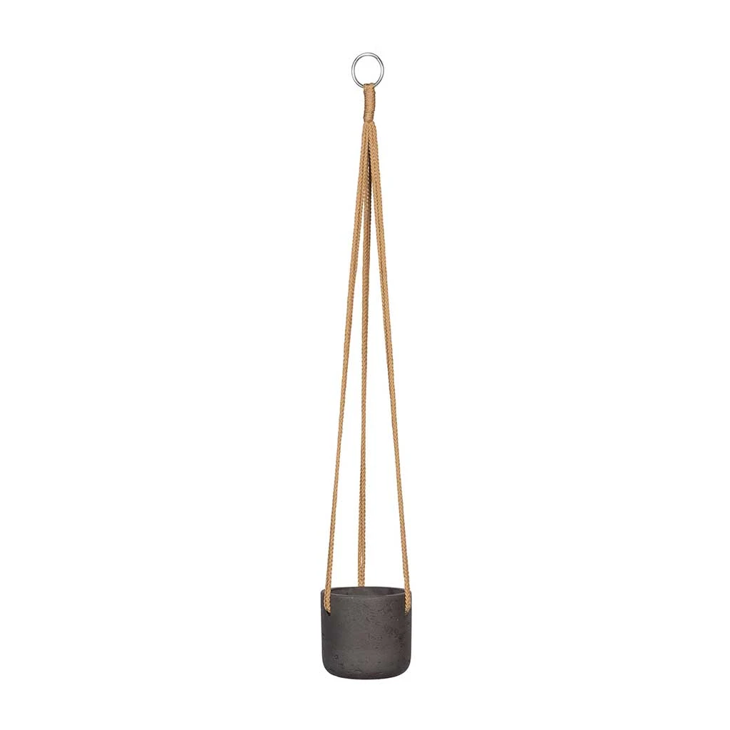 Charlie Hanging Plant Pot - Black Washed 5 Charlie Hanging Plant Pot - Black Washed - Image 5