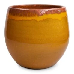 Charlotte Plant Pot - Spiced Ochre 16 Charlotte Plant Pot - Spiced Ochre -Indoor Plant Store Charlotte Plant Pot Ochre 33x30cm
