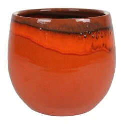 Charlotte Plant Pot - Orange 32 Charlotte Plant Pot - Orange -Indoor Plant Store Charlotte Plant Pot Red Orange Large