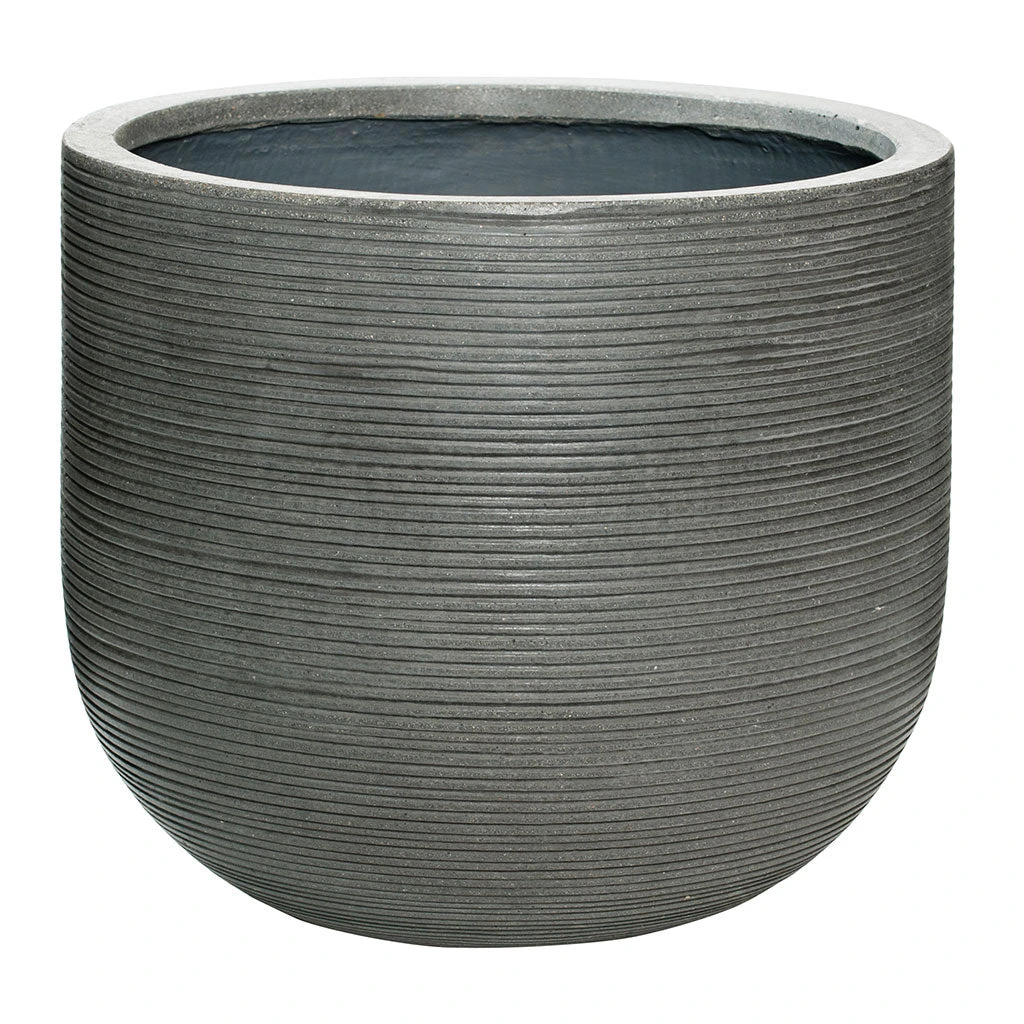 Cody Plant Pot - Ridged Dark Grey 11 Cody Plant Pot - Ridged Dark Grey - Image 11