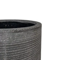 Cody Plant Vase - Ridged Dark Grey 28 Cody Plant Vase - Ridged Dark Grey -Indoor Plant Store Cody Plant Vase Ridged Dark Grey 28x45cm 1