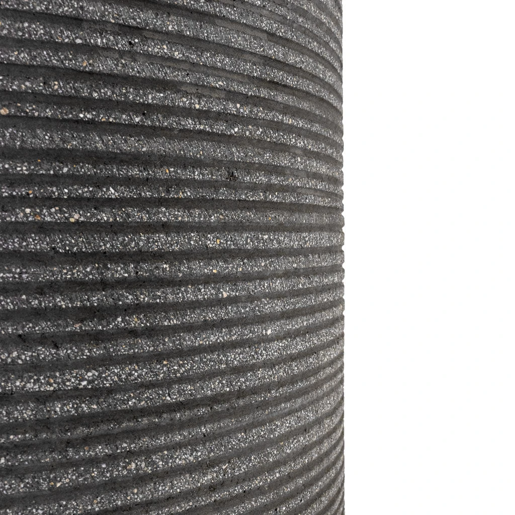 Cody Plant Vase - Ridged Dark Grey 11 Cody Plant Vase - Ridged Dark Grey - Image 11