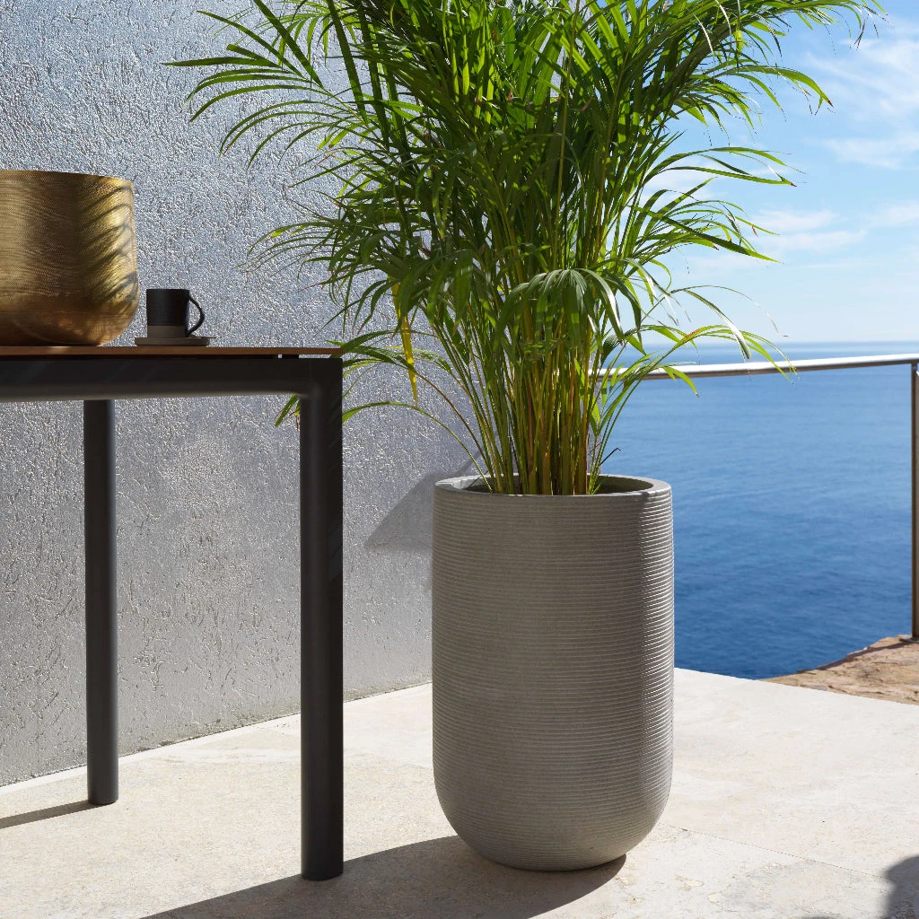 Cody Plant Vase - Ridged Dark Grey 15 Cody Plant Vase - Ridged Dark Grey - Image 15