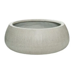 Eileen Plant Bowl - Ridged Cement 12 Eileen Plant Bowl - Ridged Cement -Indoor Plant Store Eileen Plant Bowl Ridged Cement 53x21cm