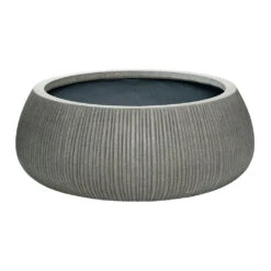 Eileen Plant Bowl - Ridged Dark Grey -Indoor Plant Store Eileen Plant Bowl Ridged Dark Grey 53x21cm