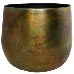 Elisa Metal Plant Pots - Set Of 3 - Vintage Green -Indoor Plant Store Elisa Metal Plant Pots Set of 3 Vintage Green Single