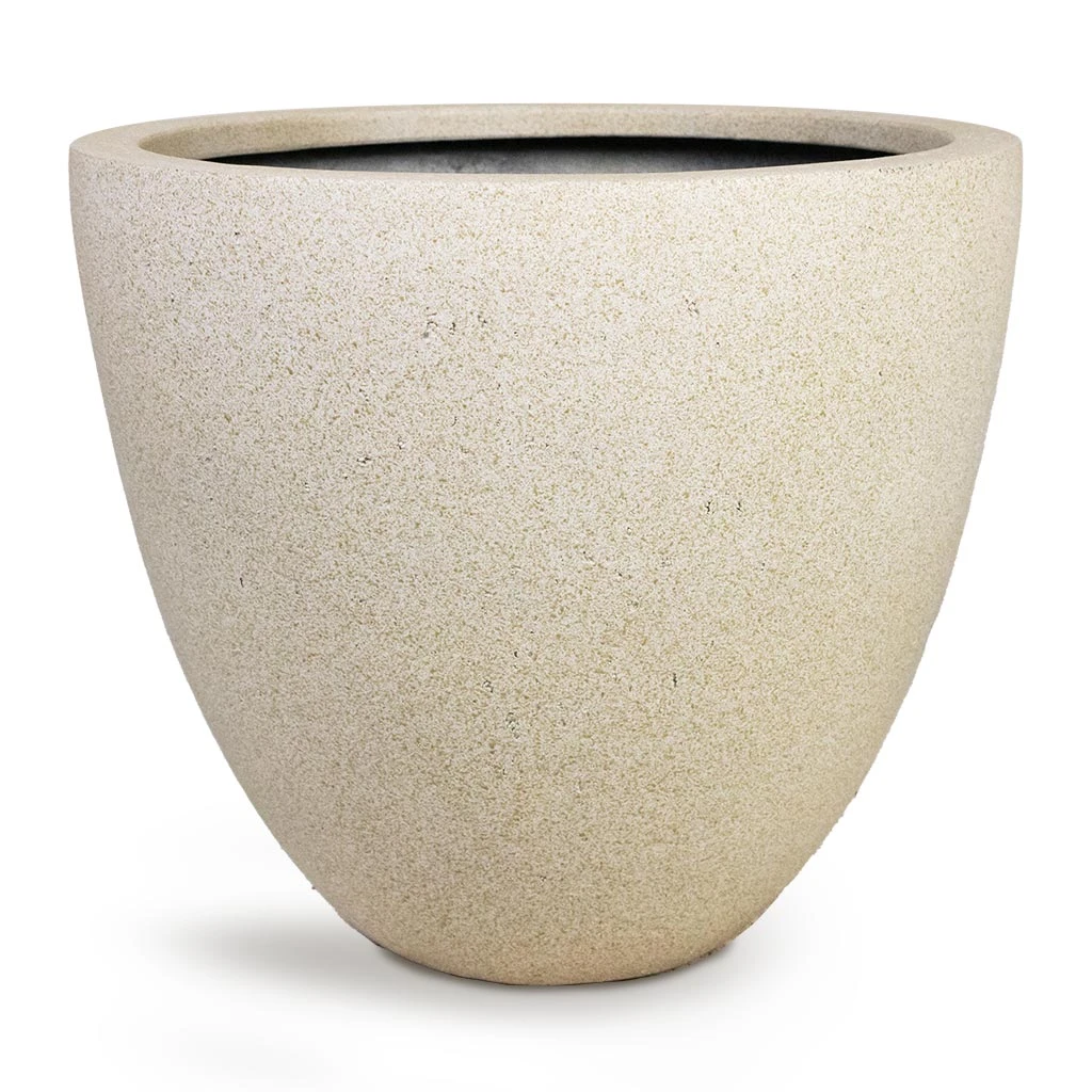 Grigio Egg Pot Planter - Antique White Concrete 3 Grigio Egg Pot Planter - Antique White Concrete - Image 3