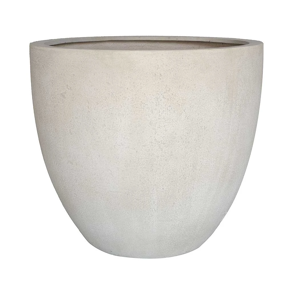 Grigio Egg Pot Planter - Antique White Concrete 5 Grigio Egg Pot Planter - Antique White Concrete - Image 5