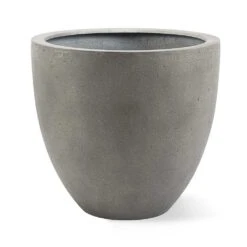 Grigio Egg Pot Planter - Natural Concrete