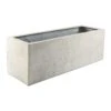 Grigio Trough Planter - Antique White Concrete