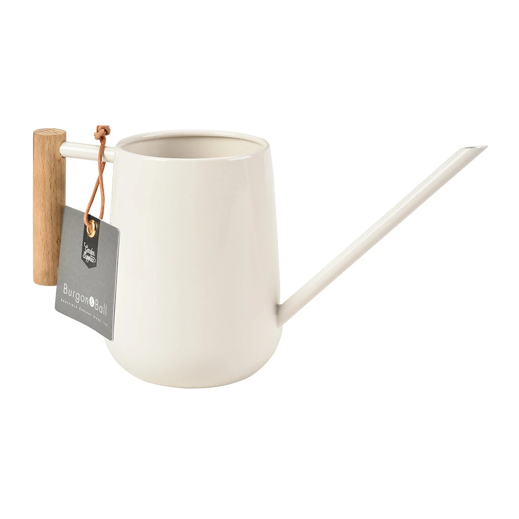 Indoor Watering Can 0.7L - Stone With Beech Handle 3 Indoor Watering Can 0.7L - Stone With Beech Handle - Image 3