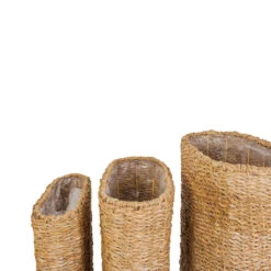 Isaac Plant Baskets - Set Of 3 - Oval - Natural -Indoor Plant Store Isaac Plant Baskets Set of 3 Round Natural 4