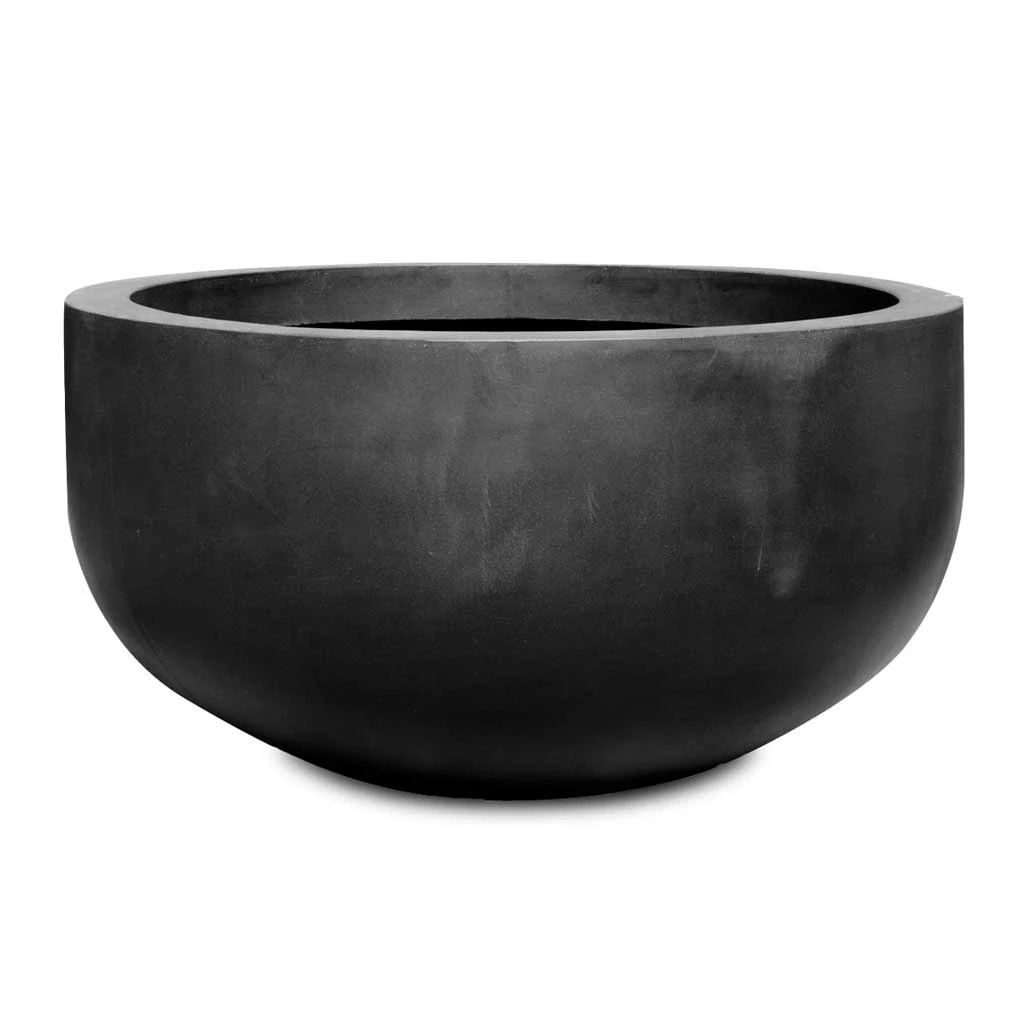 Jumbo City Bowl Natural Planter - Black 1 Jumbo City Bowl Natural Planter - Black