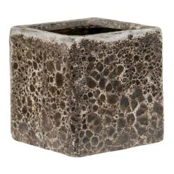 Lava Cube Relic Planter - Black -Indoor Plant Store Lava Cube Relic Planter Black Small