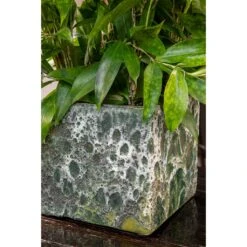 Lava Cube Relic Planter - Jade 20 Lava Cube Relic Planter - Jade -Indoor Plant Store Lava Cube Relic Planter Jade Close