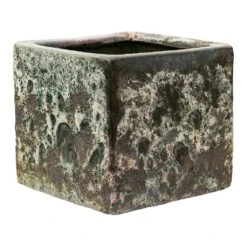 Lava Cube Relic Planter - Jade 17 Lava Cube Relic Planter - Jade -Indoor Plant Store Lava Cube Relic Planter Jade Large