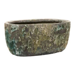 Lava Oval Relic Plant Bowl - Jade -Indoor Plant Store Lava Oval Relic Plant Bowl Jade 38x24x19cm