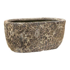 Lava Oval Relic Plant Bowl - Rust 8 Lava Oval Relic Plant Bowl - Rust -Indoor Plant Store Lava Oval Relic Plant Bowl Rust 38x24x19cm