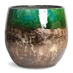 Lindy Plant Pot - Black Green -Indoor Plant Store Lindy Plant Pot Black Green 30x25 1