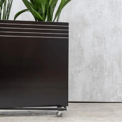 Line-Up Rectangle Planter - Matt Black 9 Line-Up Rectangle Planter - Matt Black -Indoor Plant Store Line Up Tall Square Planter Matt Black Lifestyle 3