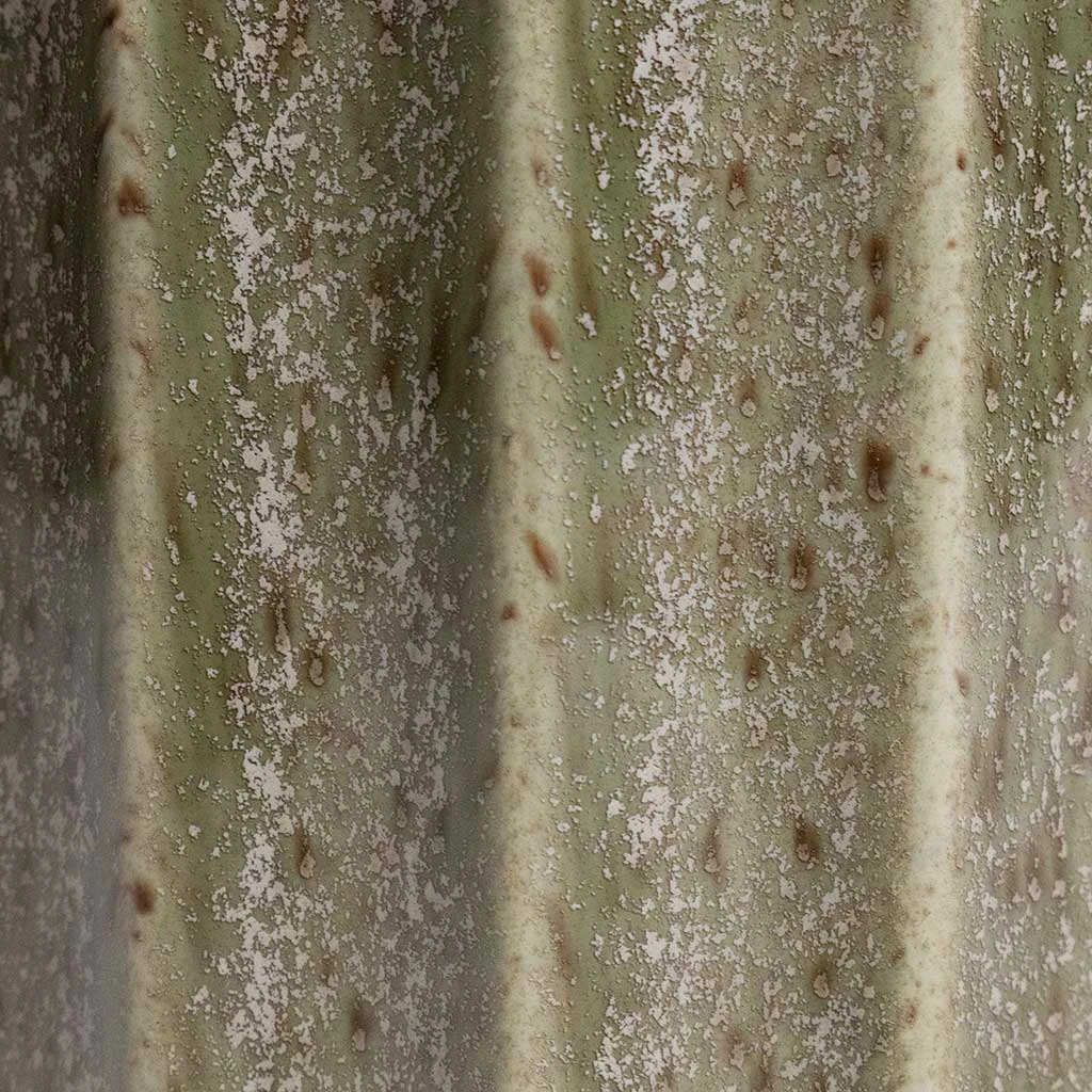 Lugano Scalloped Plant Pot - Green 2 Lugano Scalloped Plant Pot - Green - Image 2