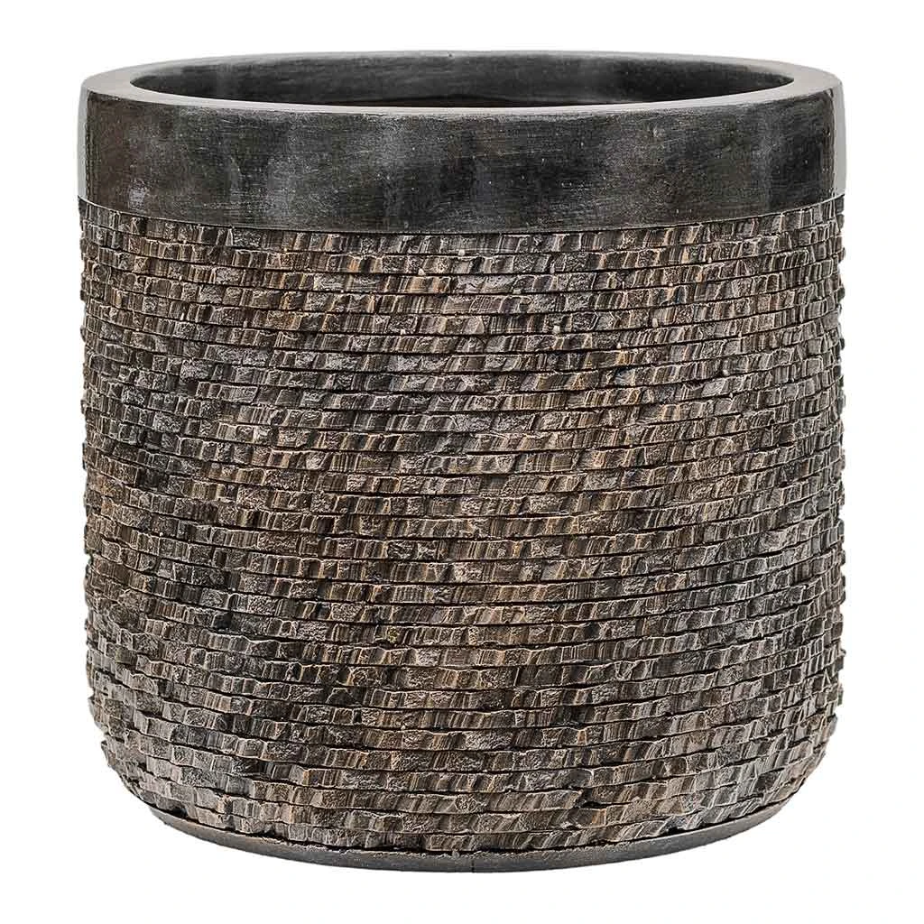 Luxe Lite Layer Cylinder Planter - Bronze 1 Luxe Lite Layer Cylinder Planter - Bronze