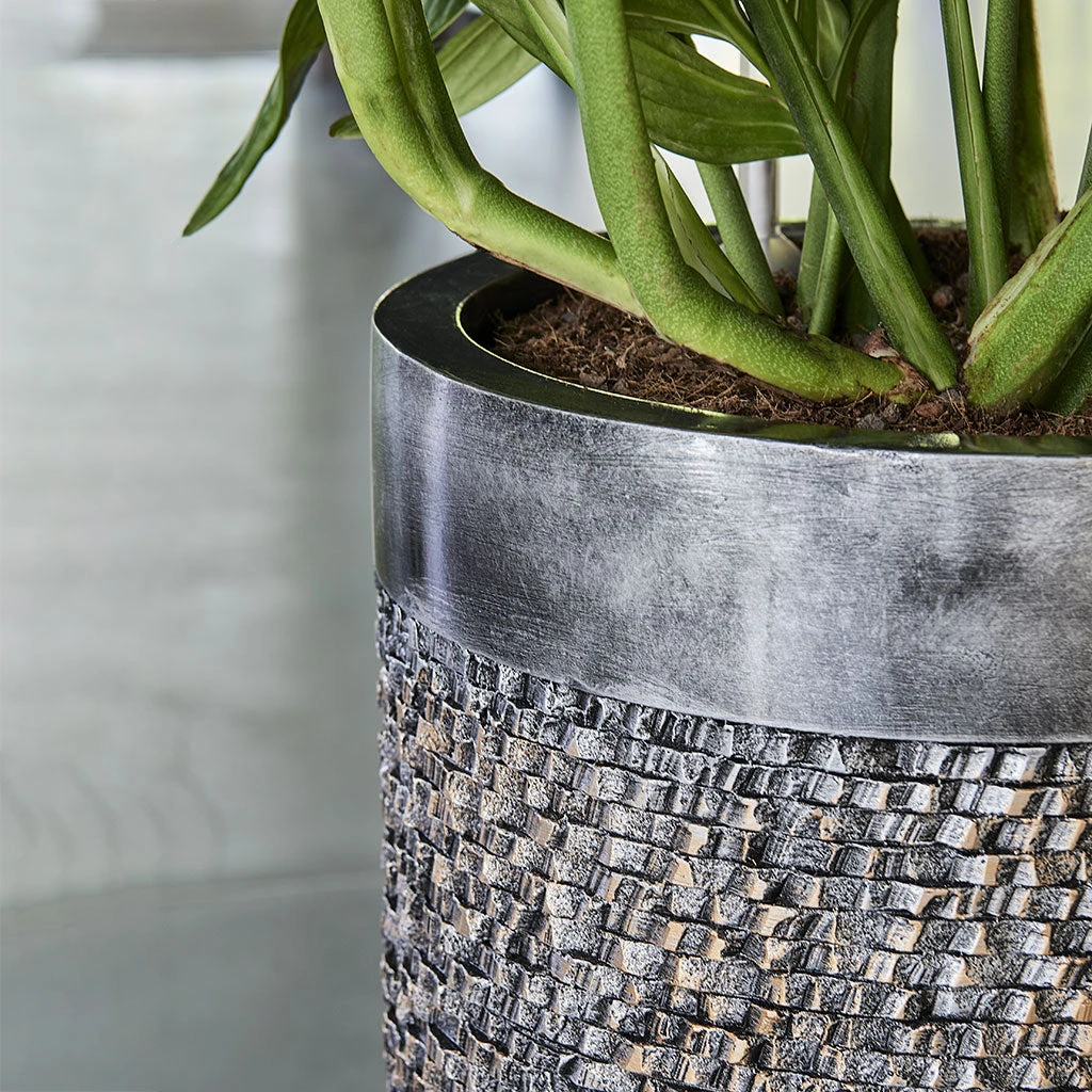Luxe Lite Layer Cylinder Planter - Bronze 3 Luxe Lite Layer Cylinder Planter - Bronze - Image 3