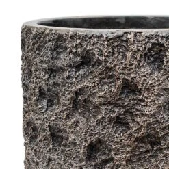 Luxe Lite Moon Cylinder Planter - Bronze -Indoor Plant Store Luxe Lite Moon Cylinder Planter Bronze Close Up