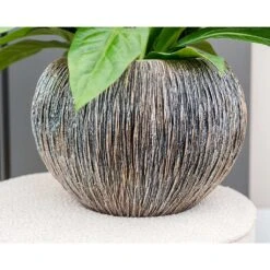 Luxe Lite Waterfall Globe Planter - Bronze -Indoor Plant Store Luxe Lite Waterfall Globe Planter Bronze Small Houseplant