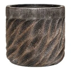 Luxe Lite Wave Cylinder Planter - Bronze 6 Luxe Lite Wave Cylinder Planter - Bronze -Indoor Plant Store Luxe Lite Wave Cylinder Planter Bronze Large