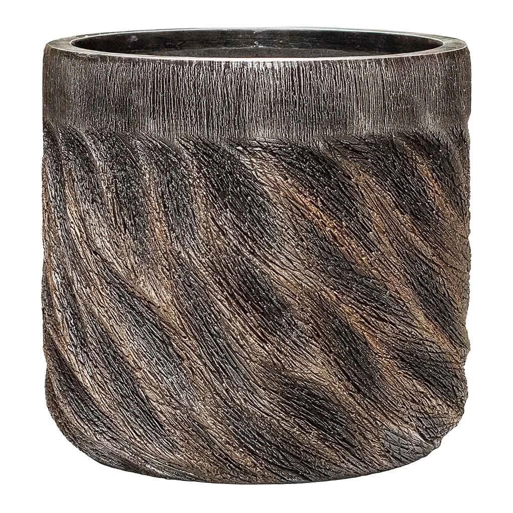 Luxe Lite Wave Cylinder Planter - Bronze 1 Luxe Lite Wave Cylinder Planter - Bronze