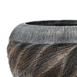 Luxe Lite Wave Globe Planter - Bronze -Indoor Plant Store Luxe Lite Wave Globe Planter Bronze Close Up