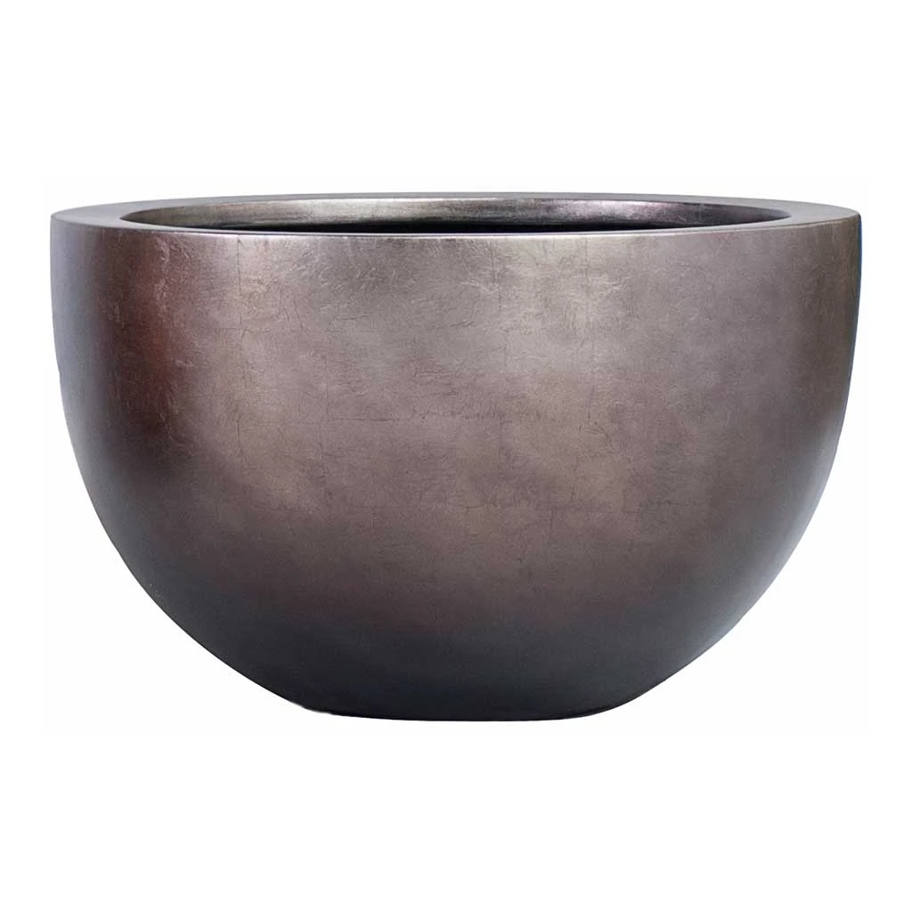 Metallic Plant Bowl - Matt Coffee 1 Metallic Plant Bowl - Matt Coffee