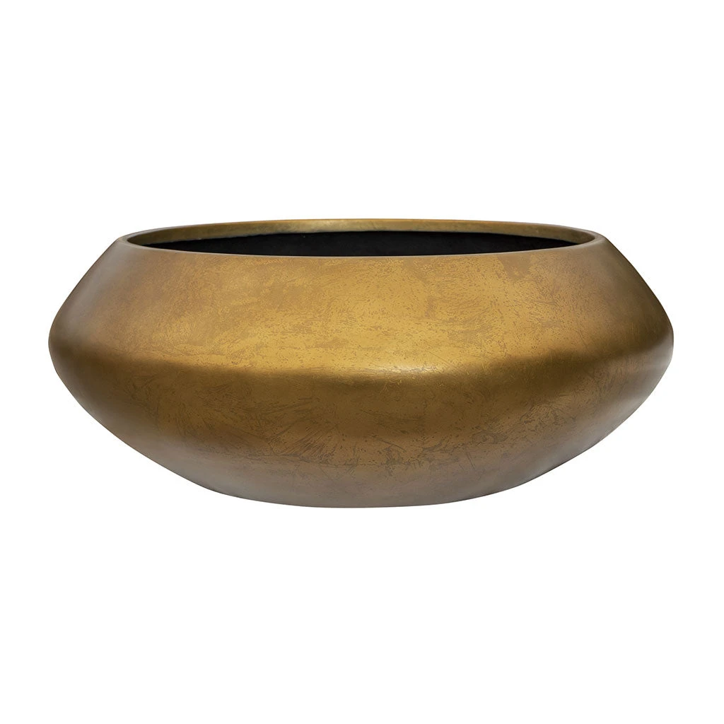 Metallic UFO Plant Bowl - Matt Honey 1 Metallic UFO Plant Bowl - Matt Honey