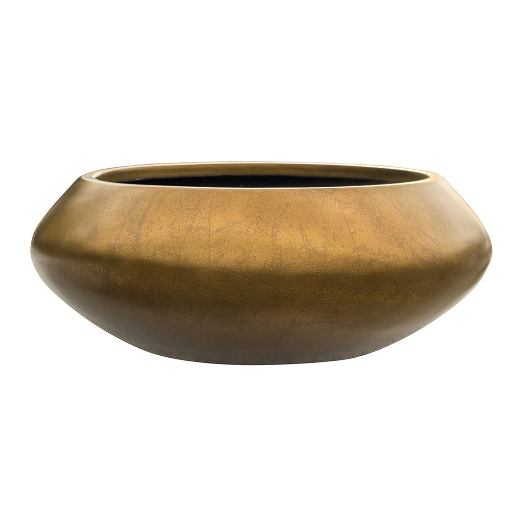 Metallic UFO Plant Bowl - Matt Honey 3 Metallic UFO Plant Bowl - Matt Honey - Image 3